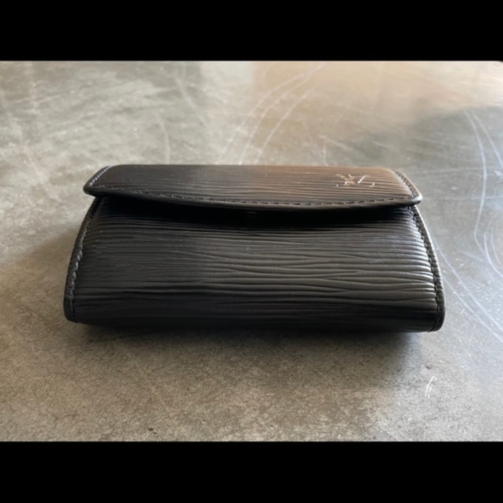 Black Textured Envelope Wallet | Snap Closure - Picture 5 of 6